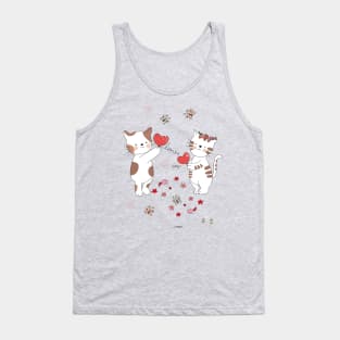 Happy Valentine's day - Valentines cat Tank Top